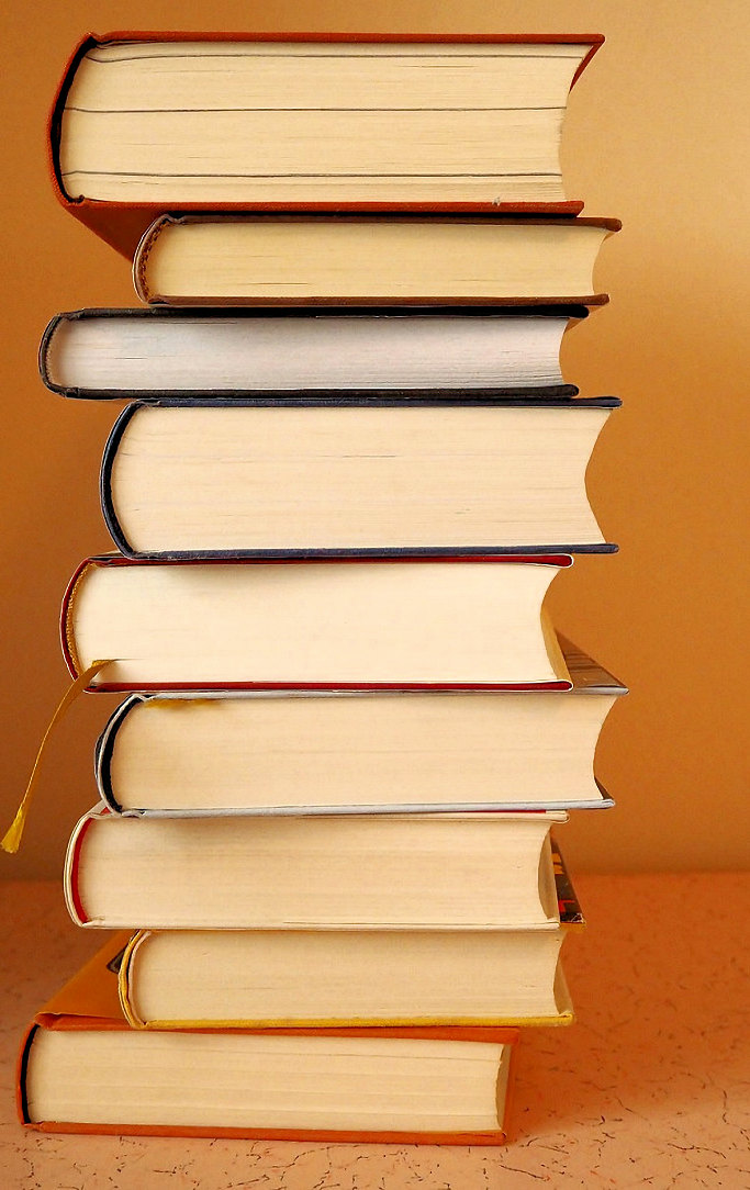 A stack of books.