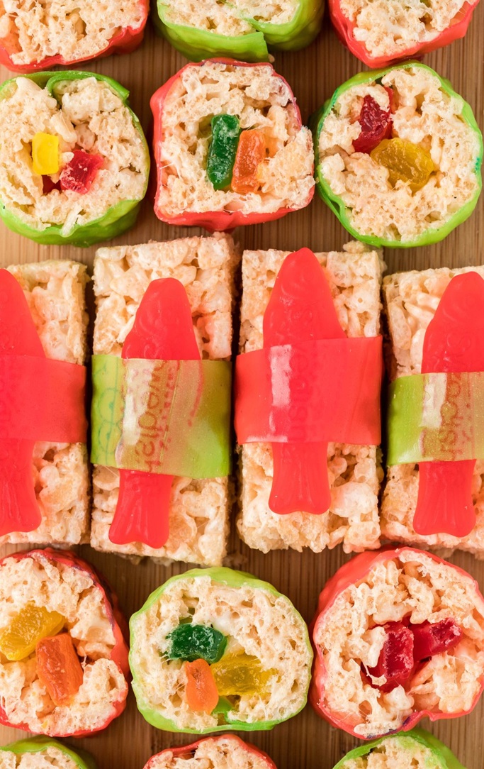 Candy sushi rolls